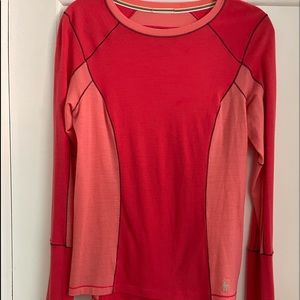 Smart wool colorblock shirt